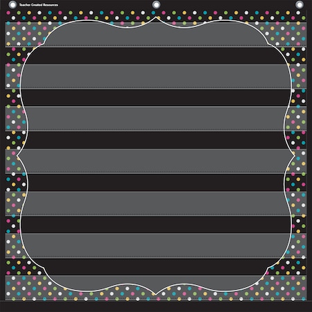 Teacher Created Resources Chalkboard Brights 7 Pocket Chart, 28" x 28" TCR20742